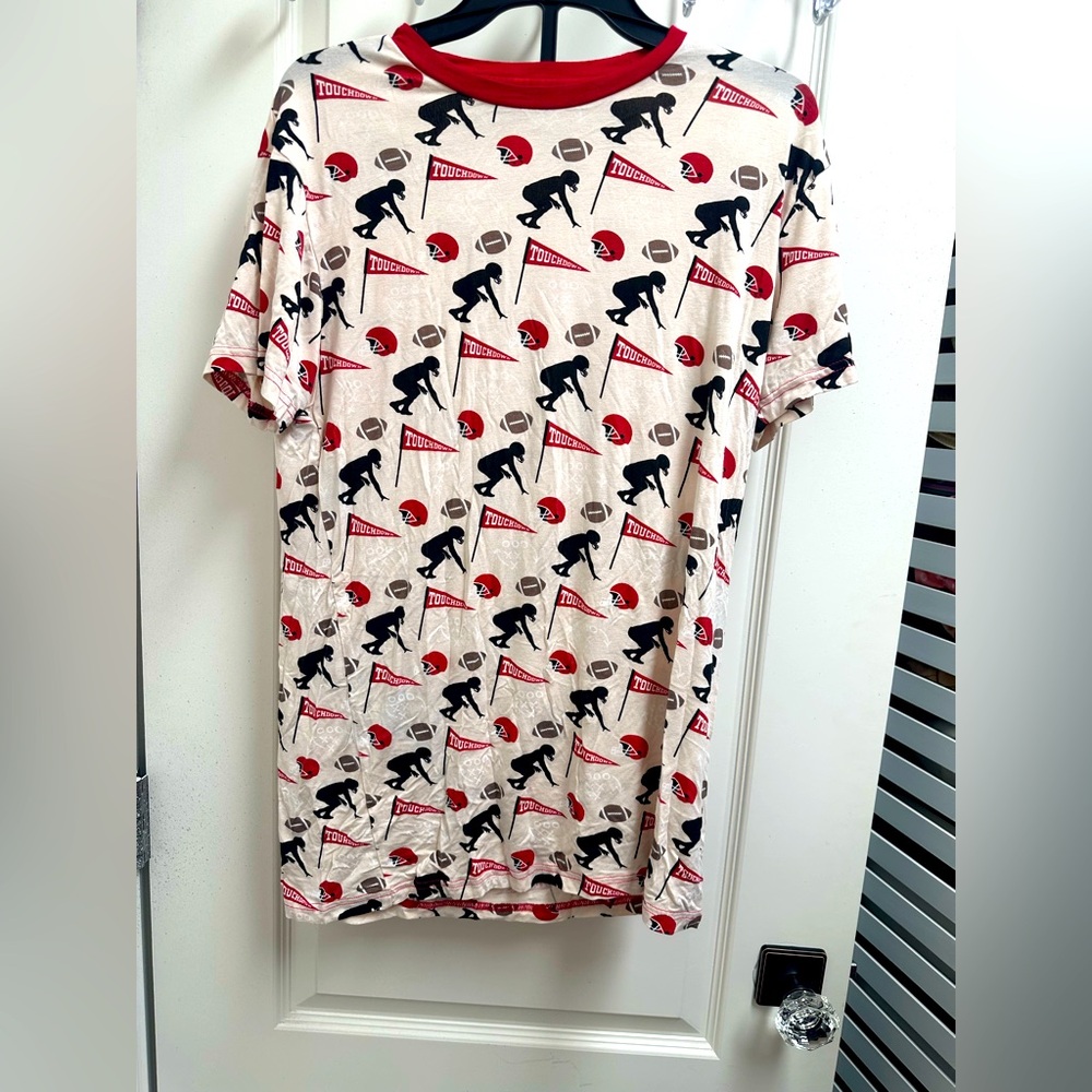 Men’s Kickee Pants Football T-Shirt Sports Print SZ M